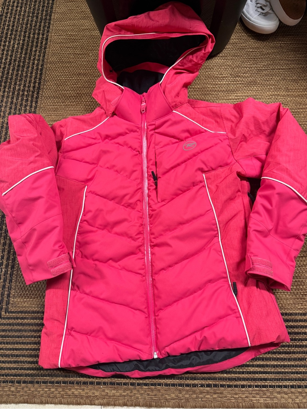 Rossignol woman’s Bright Pink Ski Jacket with Hood